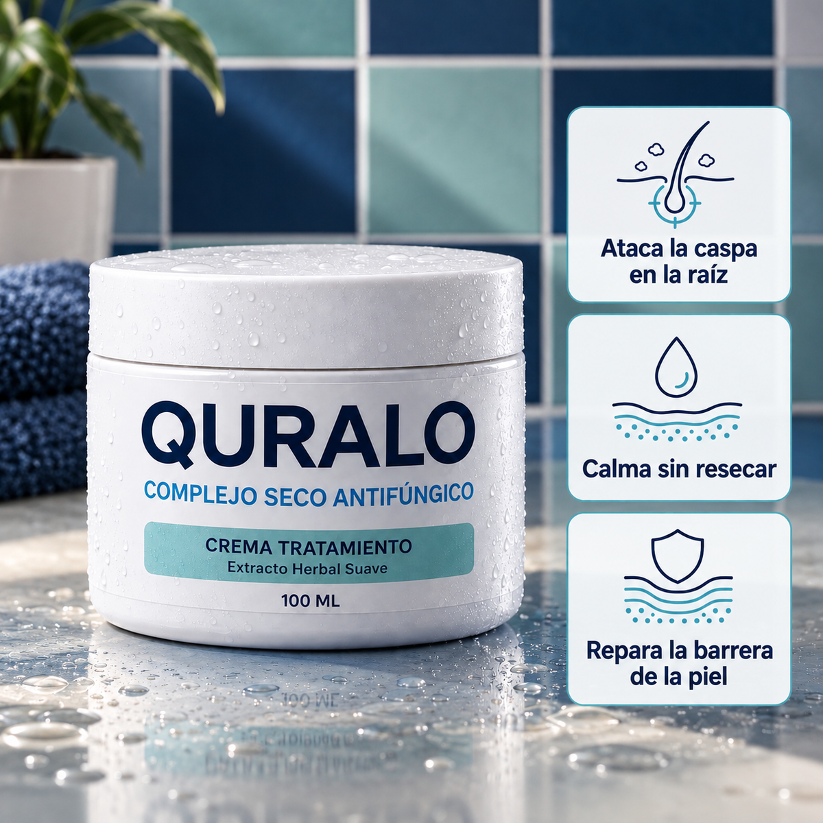 QURALO| Crema contra la caspa y dermatitis seborreica